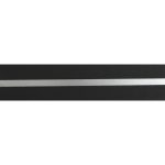 Galon, vinyle expansé adhésive Liseret argent, l.4 cm x L.10 m, noir