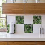 Stickers adhésifs carrelage mural Géométrique Tropical 20 cm x 20 cm