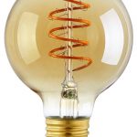 Ampoule décorative led ambré Globe 80 mm E27 260 Lm = 35 W blanc chaud, EGLO