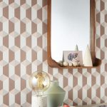 Miroir rectangulaire Tablette noyer, l.34.5 x H.55.5 cm