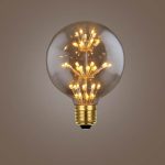 Ampoule décorative led ambré Globe 95mm E27 120Lm = 30W blanc chaud SAMPA HELIOS
