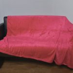 Plaid Martigny flanelle, rouge l.130 x L.160 cm