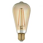 Ampoule décorative led edison e27, Diam.64 mm, 3.5 W = 300 Lm,