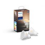 2 ampoules led spot GU10 350 Lm = 5 W max, blanc variable, PHILIPS HUE