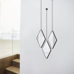Assortiment de 3 miroirs losange Dima, noir