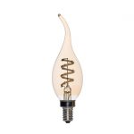Ampoule décorative led ambré flamme coup de vent E14 200Lm=30W blanc chaud SAMPA