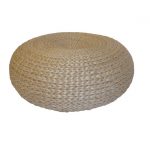 Pouf Tressage, naturel l.50 x H.15 cm