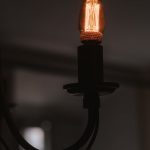 Ampoule décorative led à filament ambré flamme E14 65 Lm =