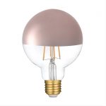 Ampoule décorative led cuivré Globe 95 mm E27 600 Lm = 5.5 W blanc chaud, LEXMAN