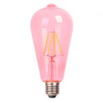 Ampoule décorative led à filament rose edison E27 806Lm = 60W blanc chaud XXCELL