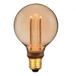 Ampoule décorative led à filament ambré sphérique E27 200 Lm =