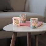 Lot de 3 photophores GREEN, verre, vert, l.5.5 x H.6.5 cm