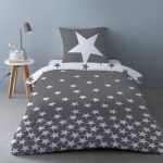 Parure de lit coton, l.140 x L.200 cm, Shuttle stars multicolore
