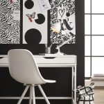 Revêtement adhésif Zebre, noir et blanc, 2 m x 0.45 m