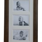 Cadre multivue Ada, marron foncé, 3 vues, l.31,2 x H.52 cm