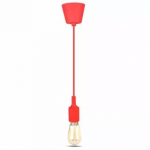 Suspension Luminaire V-TAC Pour Ampoule LED E27 Rouge VT-7228