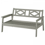 Canapé 2 places, extérieur, gris, 139x81x73 cm