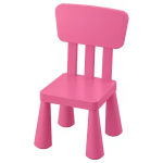 Chaise enfant, intérieur/extérieur/rose