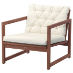 Chaise longue, extérieur, teinté brun clair/Kuddarna beige