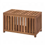 Coffre de rangement, teinté brun clair intérieur/extérieur, 80x40x45 cm