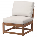 Fauteuil, extérieur, teinté brun clair/Frösön/Duvholmen beige