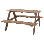 Table pique-nique pour enfants, teinté brun clair