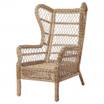 Fauteuil à oreilles, int/ext, brun