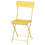 Chaise, extérieur, jaune