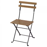 Chaise, extérieur, pliable noir/teinté brun clair