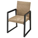 Chaise, extérieur, brun