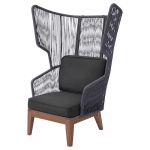 Fauteuil à oreilles, int/ext, gris/Järpön/Duvholmen anthracite