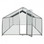 Enclos poulailler 16 m² parc grillagé 4m x 4m x 1,75 m acier galvanisé
