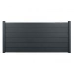 Clôture aluminium pleine - H. 95cm x Longueur 2m - A sceller
