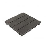 Lot de 4 dalles clipsables - 30 x 30 x 2,3 cm - noir