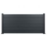 Clôture aluminium pleine - H. 95cm x Longueur 2m