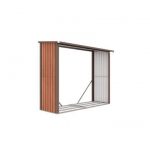 Abri bûches en métal couleur bois 4.5 stères