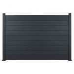 Clôture aluminium pleine - H. 141cm x Longueur 2m