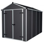 Abri de jardin résine 5.6m² RUBICON Gris foncé