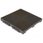 Lot de 6 dalles clipsables composite 40 x 40 x 4,1 cm Marron - QUADRA