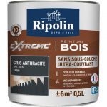 Peinture pour bois RIPOLIN Gris Anthracite 0.5L