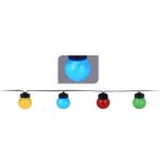 Guirlande exterieure guinguette LED multico
