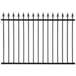 Panneau clôture fer L. 180cm x H. 124cm - noir mat - IRIS