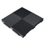 Lot de 6 dalles clipsables composite 40 x 40 x 4,1 cm Gris - QUADRA