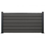 Clôture en bois composite H. 95cm x Longueur 2m gris