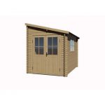 Abri de jardin bois Ep. 25mm, 6m² adossable VANS