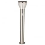 Potelet solaire avec détecteur gris métal 80 cm VALLA