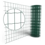 Rouleau grillage soudé 25m x H. 1m Vert - Maille 100x75mm
