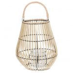 Lanterne en rotin Gusta - Diam 26 x H 36 cm - Naturel