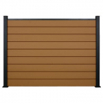 Clôture en bois composite H. 141cm x Longueur 2m teck