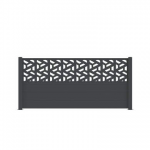 Clôture aluminium pleine - Lg 2m x H. 95cm - A sceller - TRAPEZE